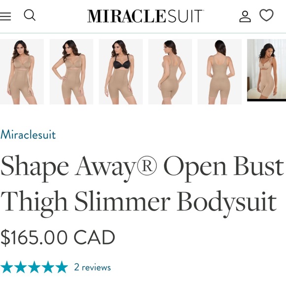 MIRACLESUIT Shaping Bodysuit Open-Bust & Slimming technology NUDE US M EUC - Picture 2 of 10